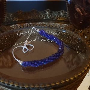 Amethyst Multi Row Beaded Bolo Bracelet in Sterling Silver 28.00 ctw